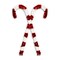 Bright Creations 2 Pack Giant Christmas Candy Cane Decorations, Outdoor Red and White Tinsel Decor for Xmas Holiday, Festive Giant Candy Cane for Christmas Celebration (50 In)